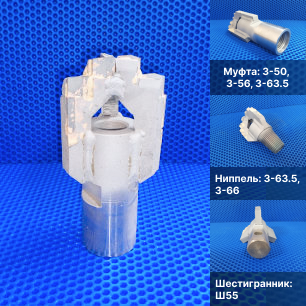 Буровое долото 112 мм с усиленными резцами для скважин на воду | ООО «ПомБур»