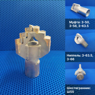 Буровое долото 150 мм с усиленными резцами для скважин на воду | ООО «ПомБур»