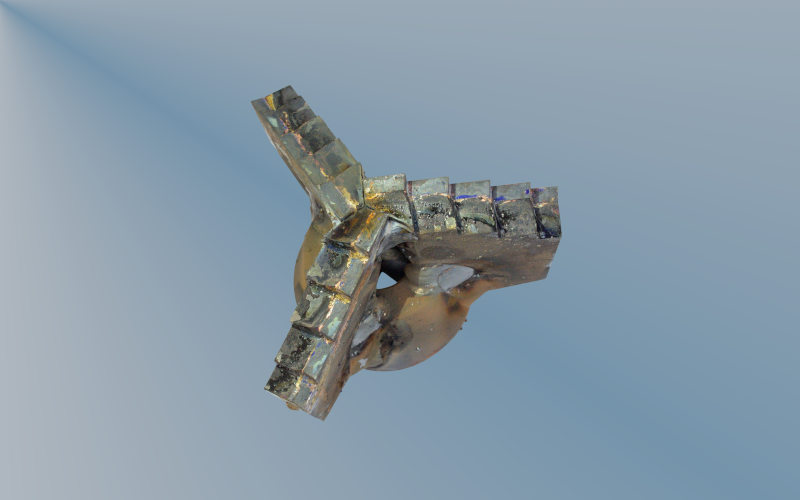 Буровое долото трехлопастное с резьбой З-56 диаметр 150 мм (Вид 1) | ООО «ПомБур»