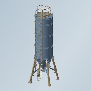 Силос вертикальный ST-35 | Оборудование для струйной цементации грунтов | ООО «ПомБур»