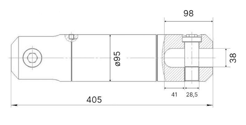 Схема вертлюга ГНБ 15 тонн (Вилка-Вилка) Схема вертлюга ГНБ 15 тонн (Вилка-Вилка) | ООО «ПомБур»